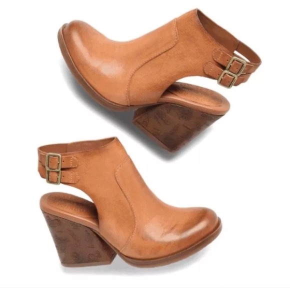 Kork-Ease Shoes - Kork Ease Cedro Leather Bootie Embossed Heel